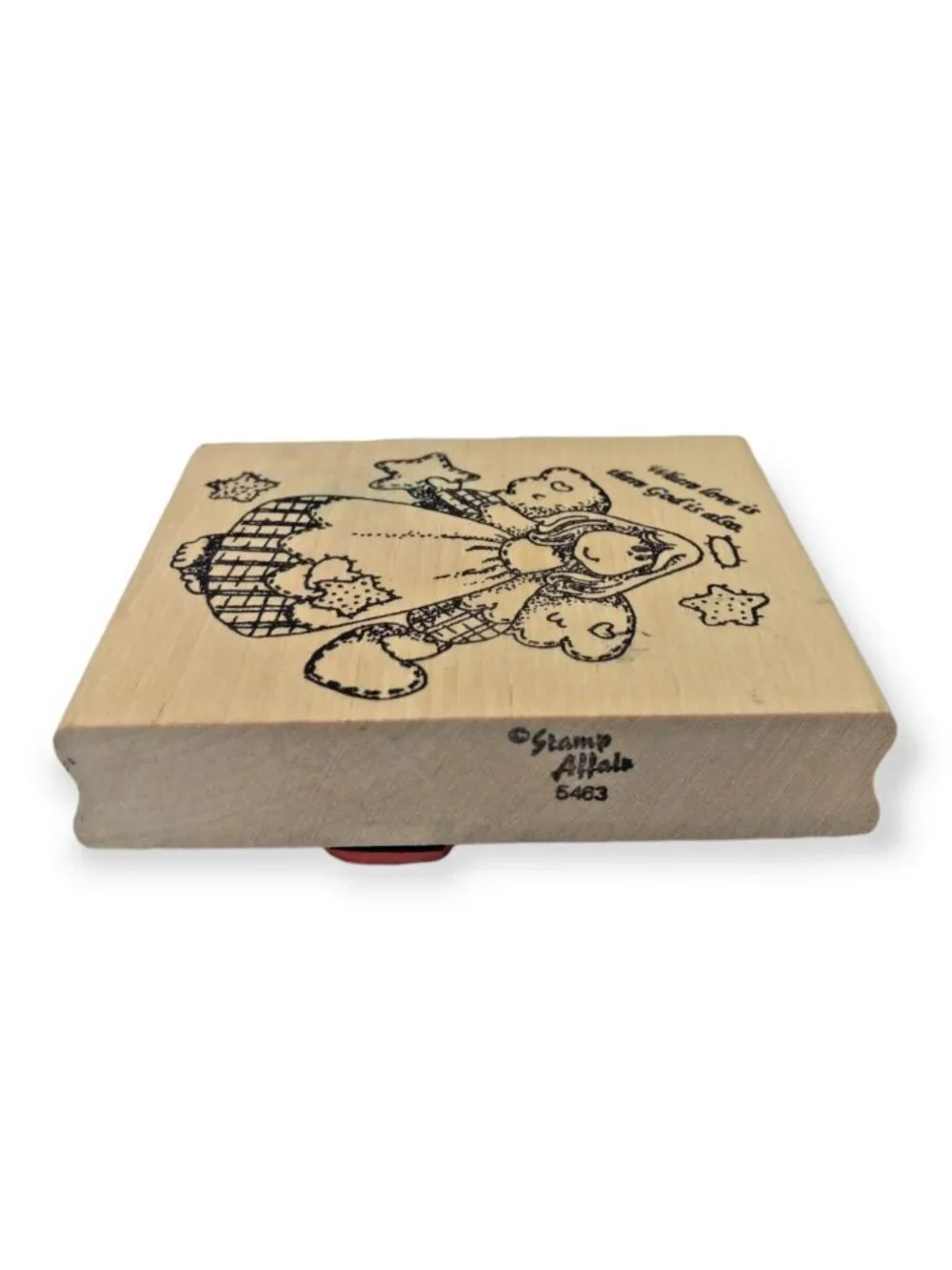 Vintage 2 Piece Patchwork Angel and Country Flowers Girl Rubber Stamp Bundle